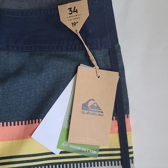 NWT Quiksilver Striped Board Shorts - Picture 2 of 7
